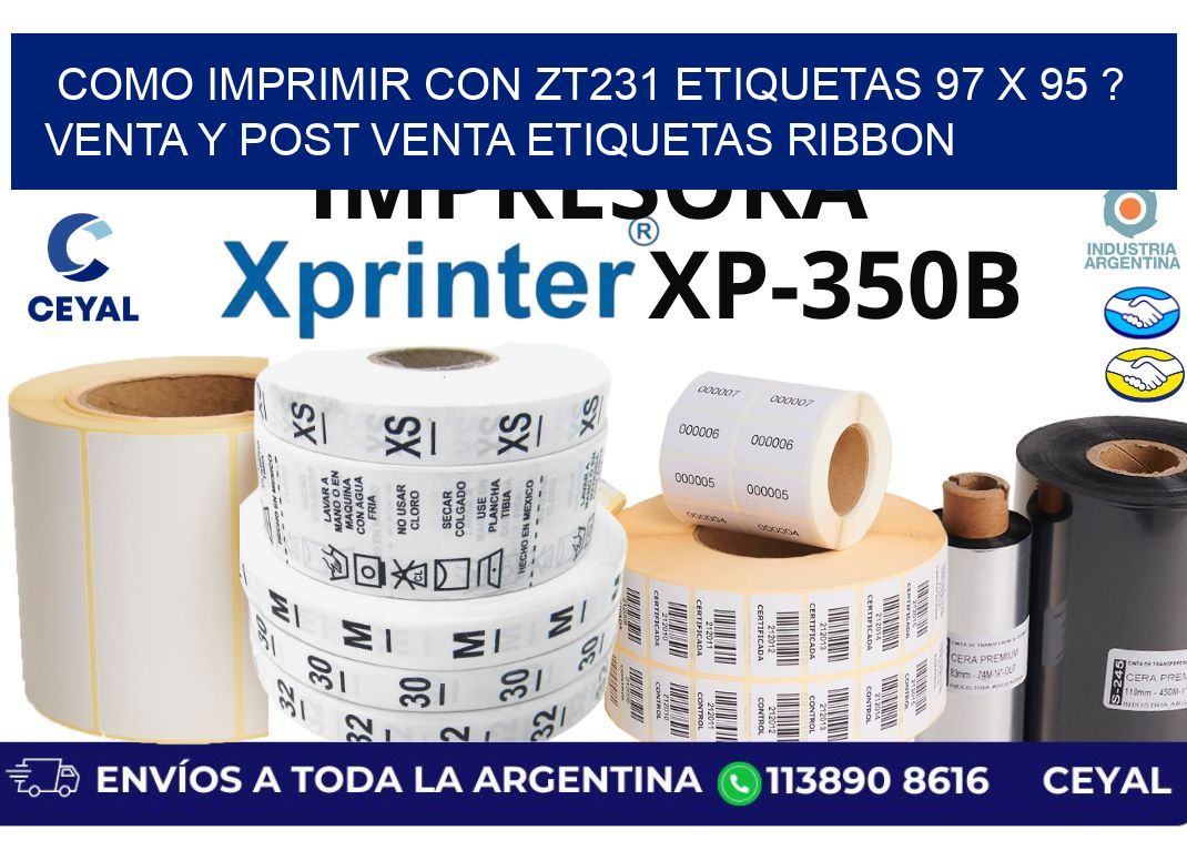 como imprimir con zt231 etiquetas 97 x 95 ? Venta y post venta etiquetas ribbon
