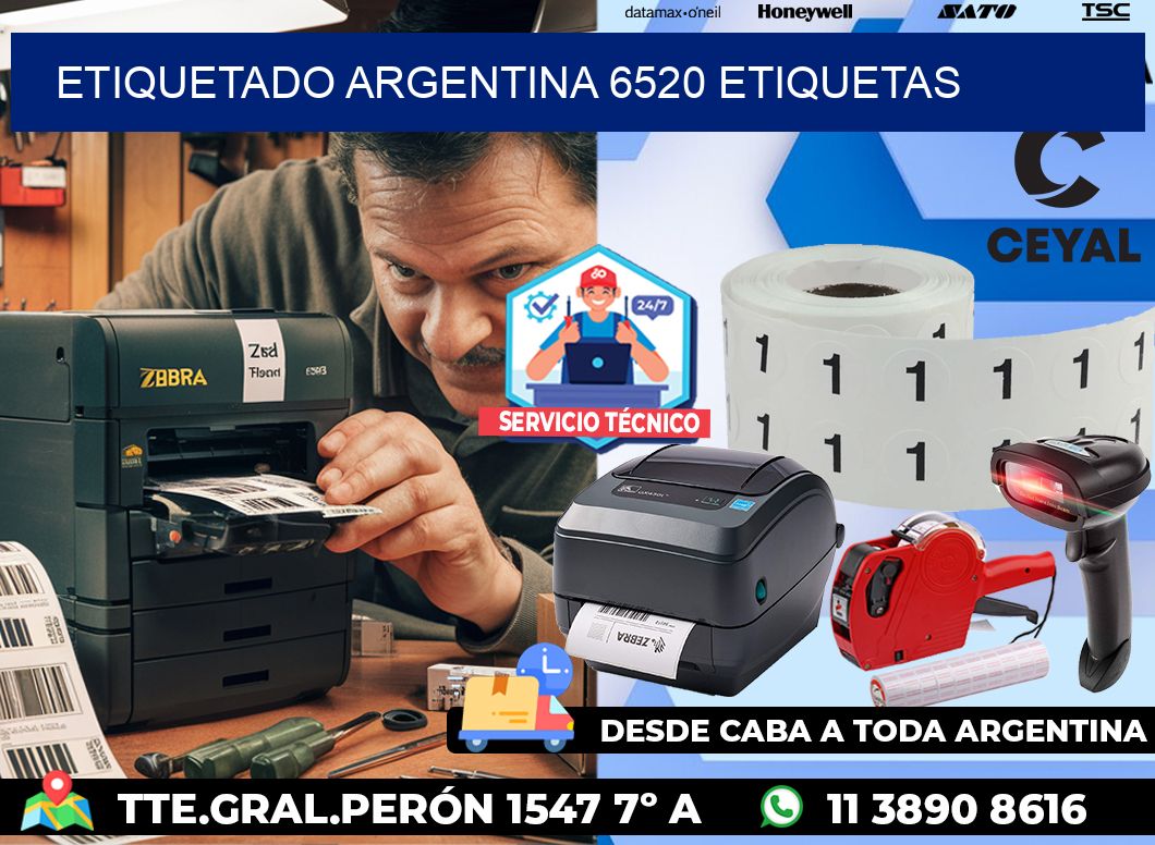 etiquetado argentina 6520 etiquetas
