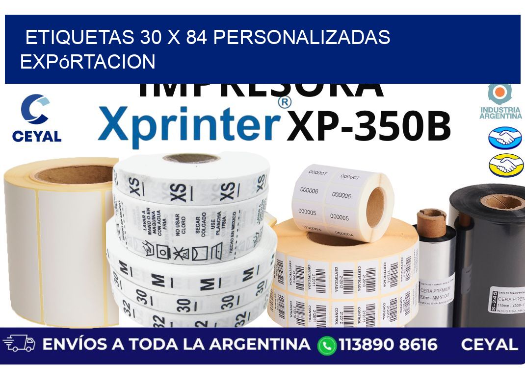 etiquetas 30 x 84 personalizadas expórtacion