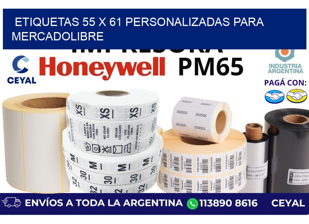 etiquetas 55 x 61 personalizadas para mercadolibre