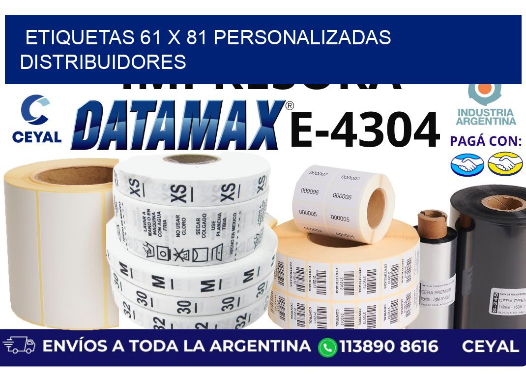 etiquetas 61 x 81 personalizadas distribuidores