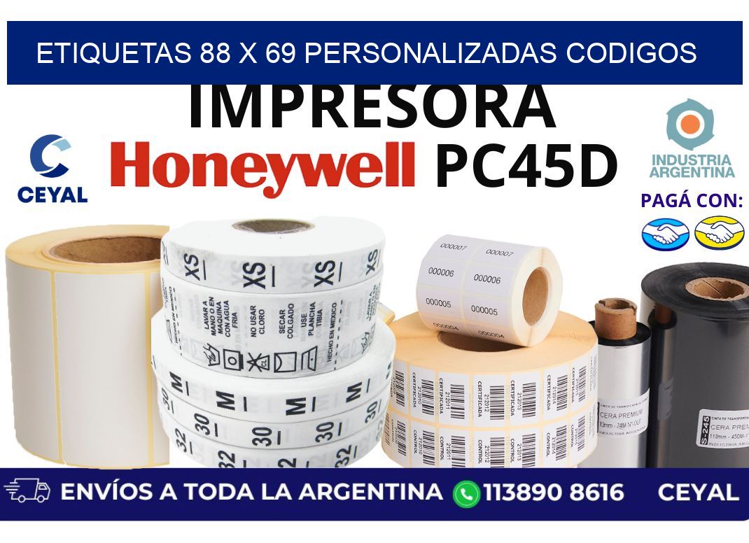 etiquetas 88 x 69 personalizadas codigos