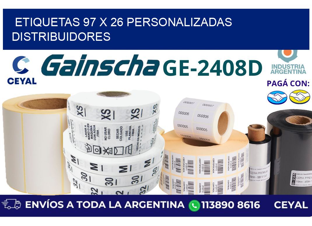 etiquetas 97 x 26 personalizadas distribuidores