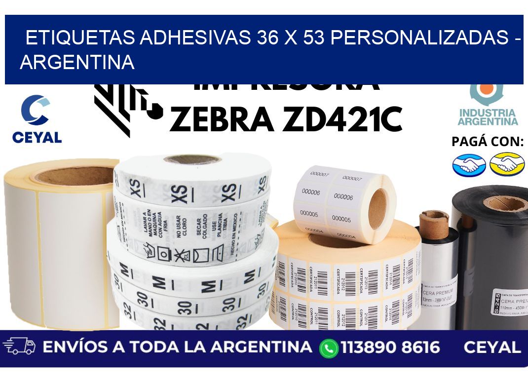 etiquetas adhesivas 36 x 53 personalizadas – Argentina
