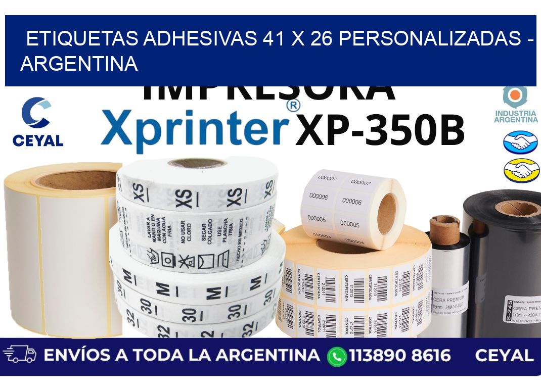 etiquetas adhesivas 41 x 26 personalizadas - Argentina