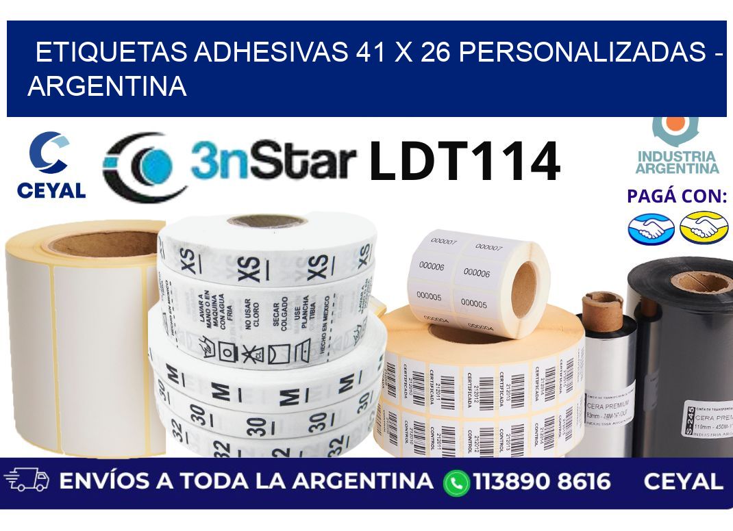 etiquetas adhesivas 41 x 26 personalizadas – Argentina