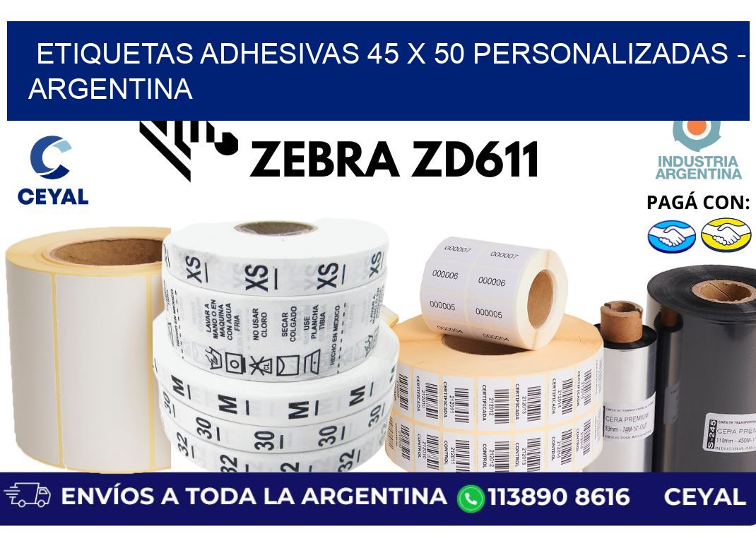 etiquetas adhesivas 45 x 50 personalizadas – Argentina