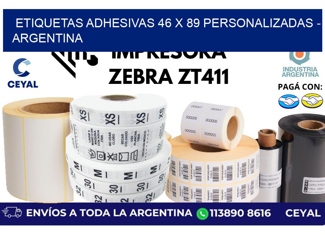 etiquetas adhesivas 46 x 89 personalizadas – Argentina
