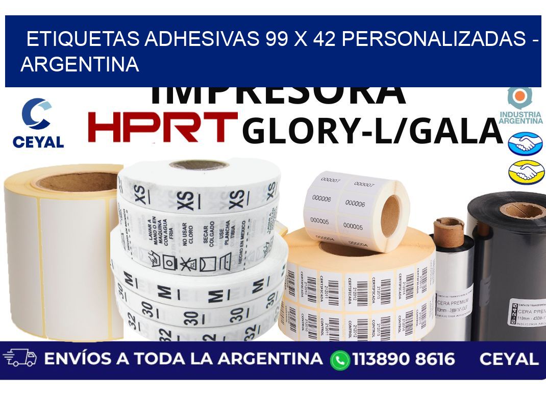 etiquetas adhesivas 99 x 42 personalizadas - Argentina