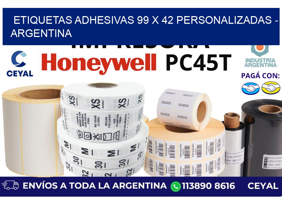 etiquetas adhesivas 99 x 42 personalizadas – Argentina