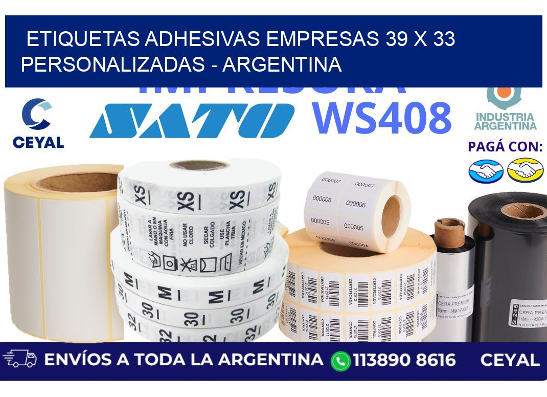 etiquetas adhesivas empresas 39 x 33 personalizadas – Argentina