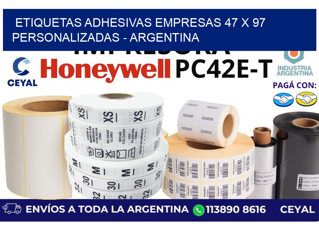 etiquetas adhesivas empresas 47 x 97 personalizadas – Argentina