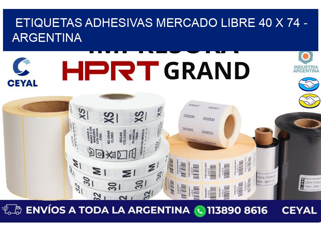 etiquetas adhesivas mercado libre 40 x 74 – Argentina