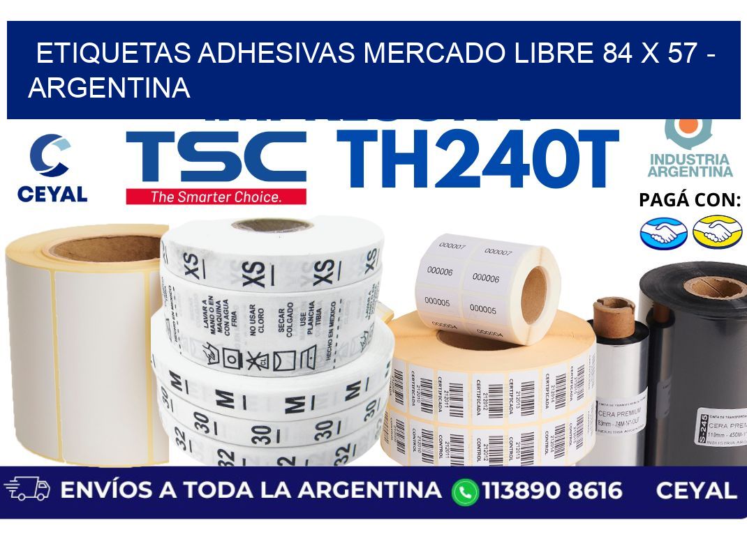 etiquetas adhesivas mercado libre 84 x 57 – Argentina