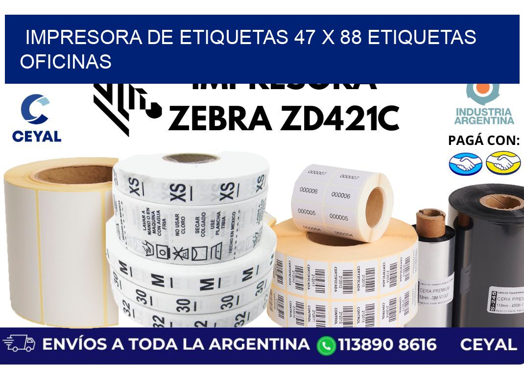 impresora de etiquetas 47 x 88 etiquetas oficinas