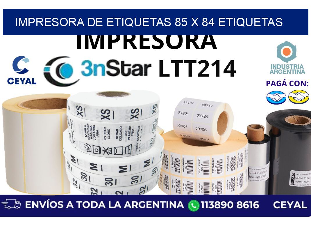 impresora de etiquetas 85 x 84 etiquetas