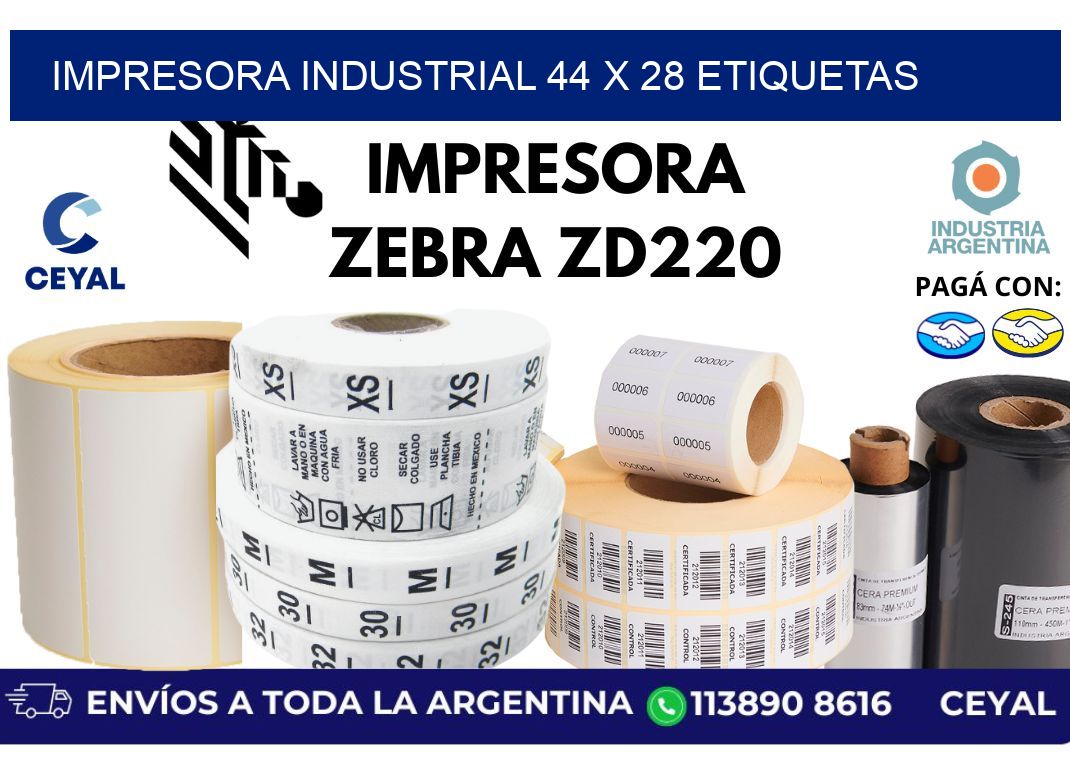 impresora industrial 44 x 28 etiquetas