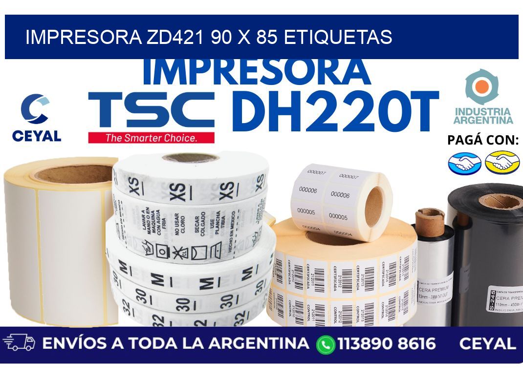impresora zd421 90 x 85 etiquetas