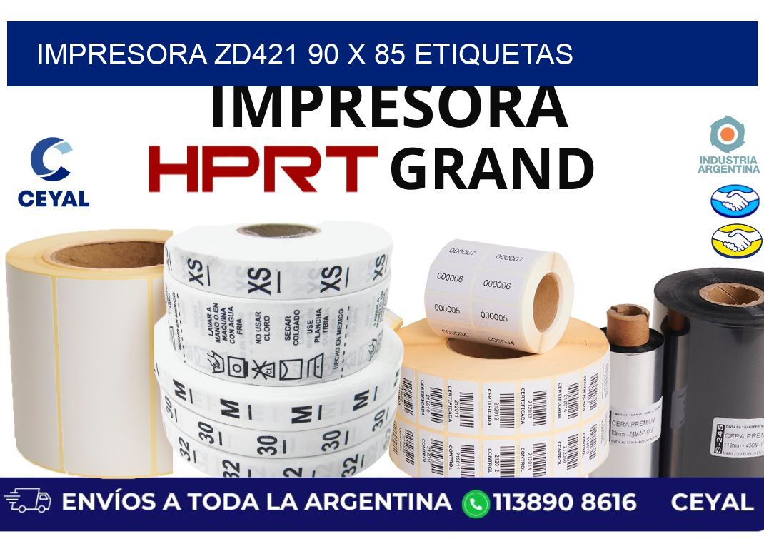 impresora zd421 90 x 85 etiquetas