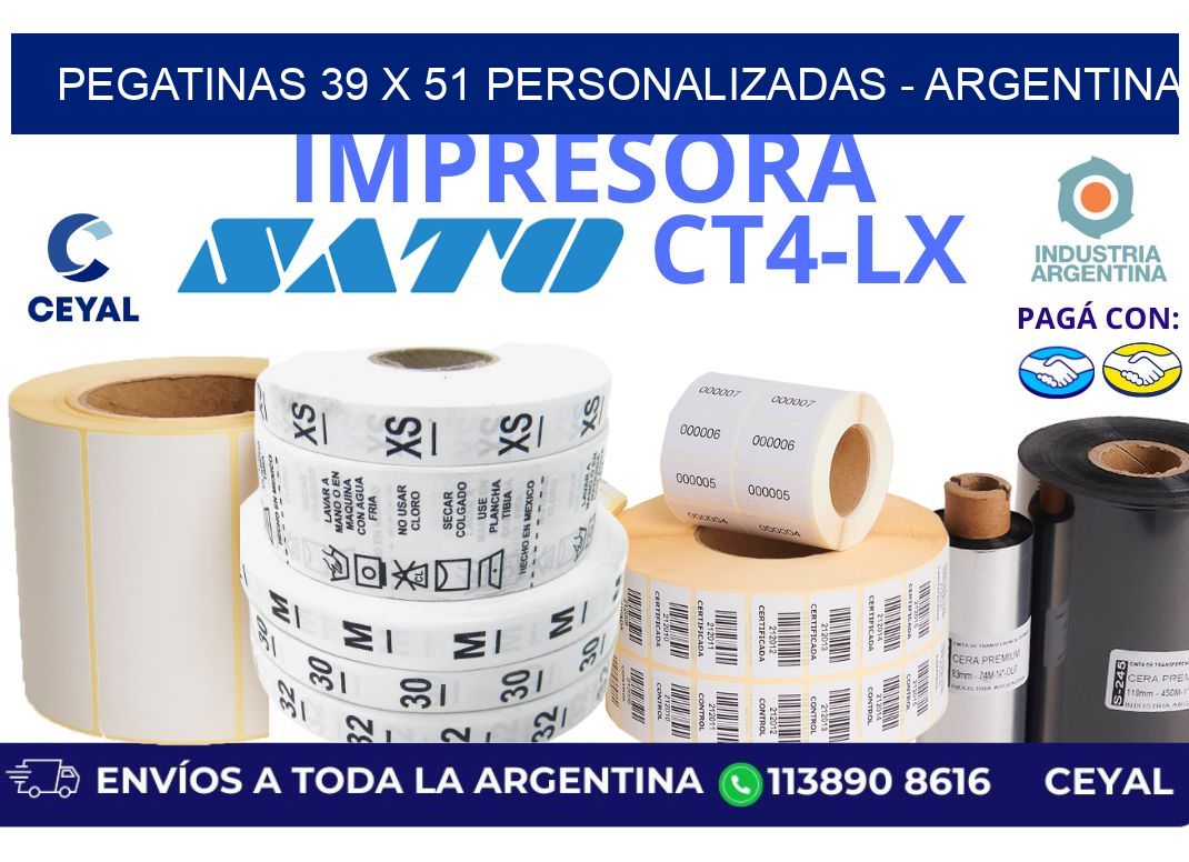 pegatinas 39 x 51 personalizadas - Argentina
