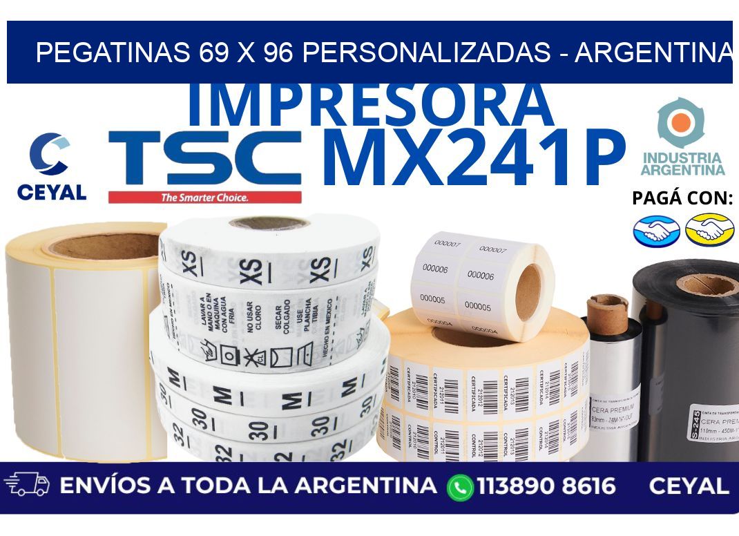 pegatinas 69 x 96 personalizadas – Argentina