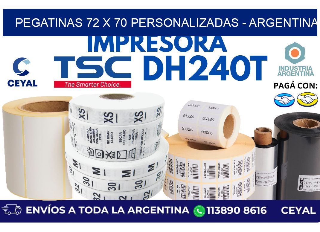 pegatinas 72 x 70 personalizadas - Argentina