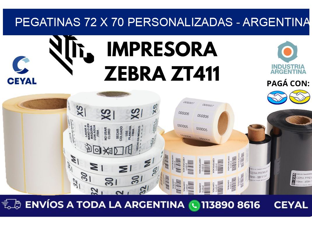 pegatinas 72 x 70 personalizadas - Argentina