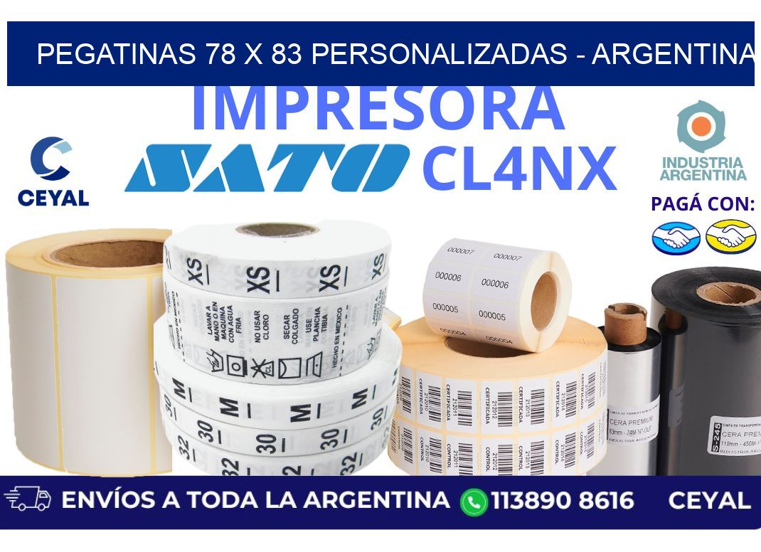 pegatinas 78 x 83 personalizadas - Argentina