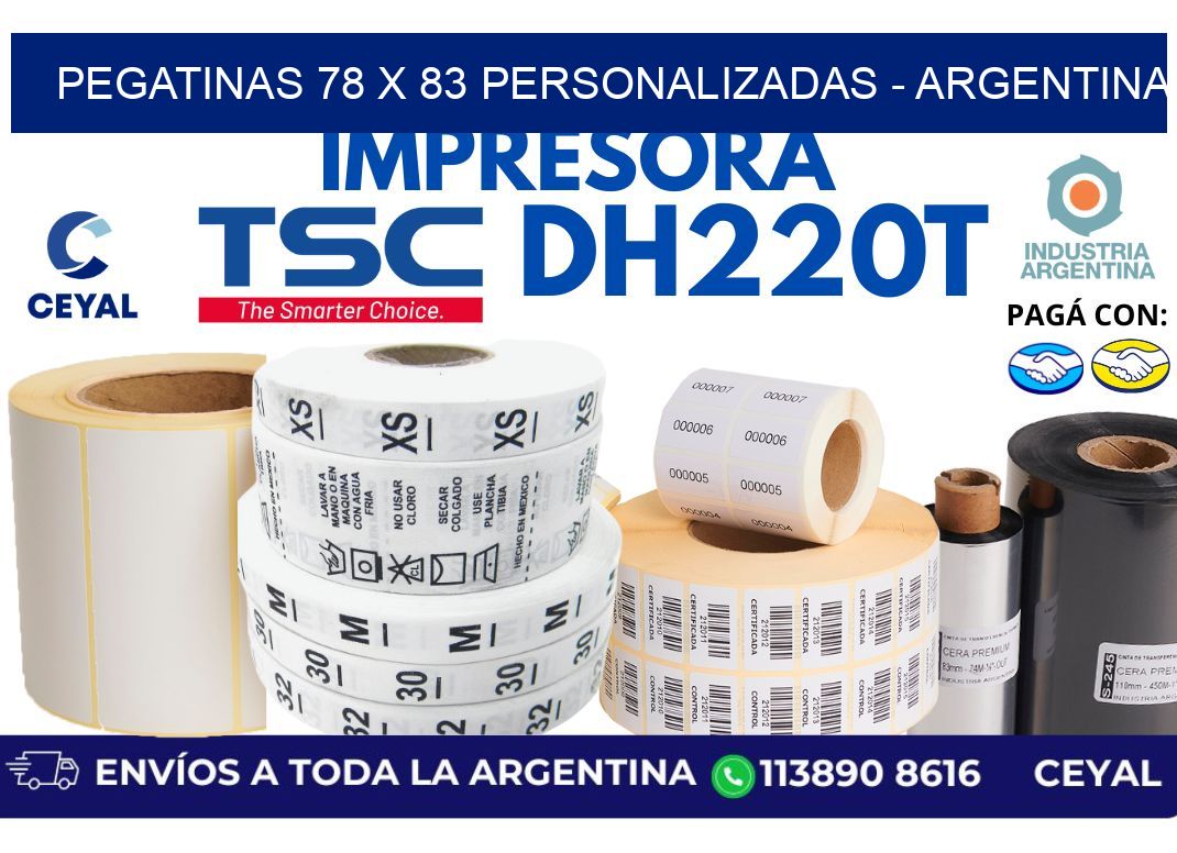 pegatinas 78 x 83 personalizadas – Argentina