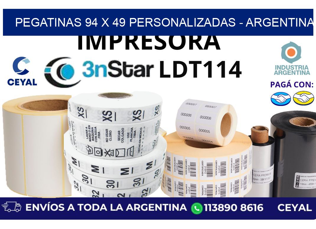 pegatinas 94 x 49 personalizadas - Argentina