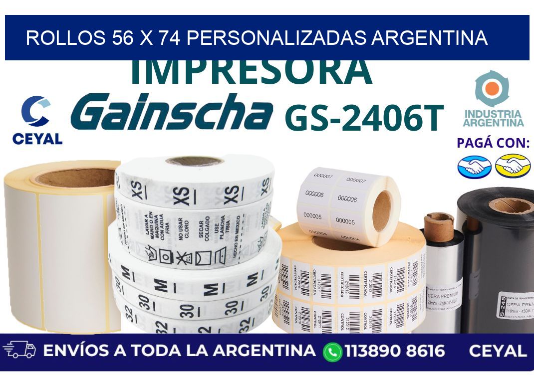 rollos 56 x 74 personalizadas argentina