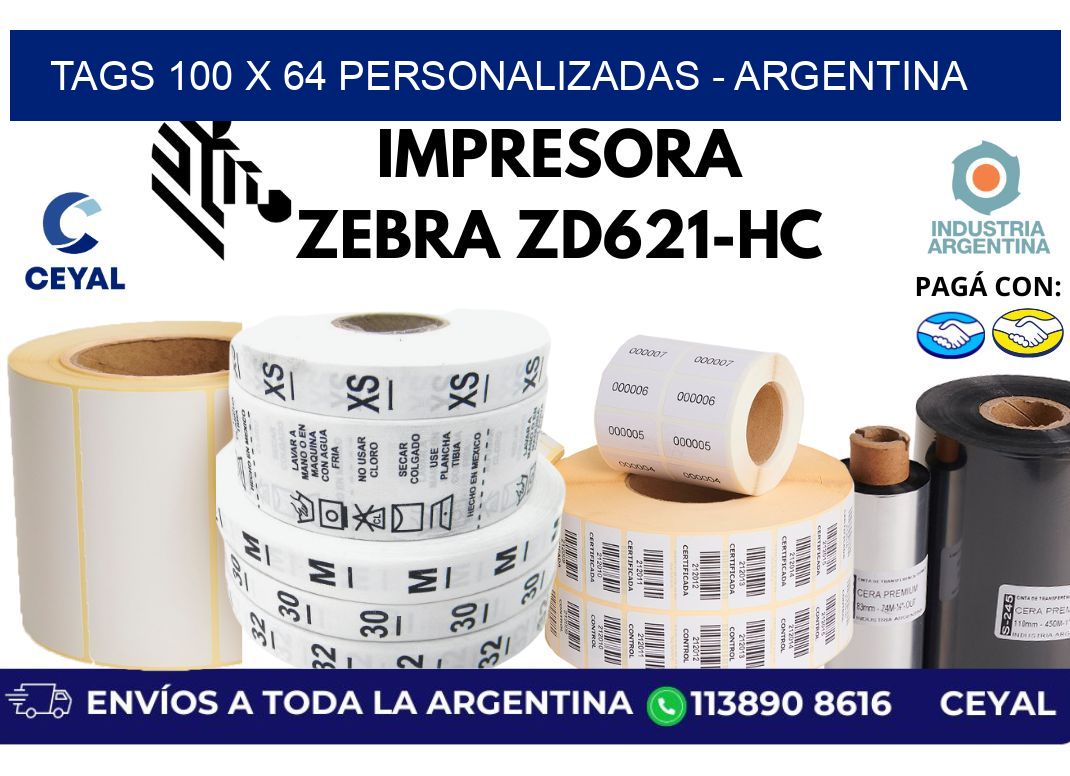 tags 100 x 64 personalizadas – Argentina