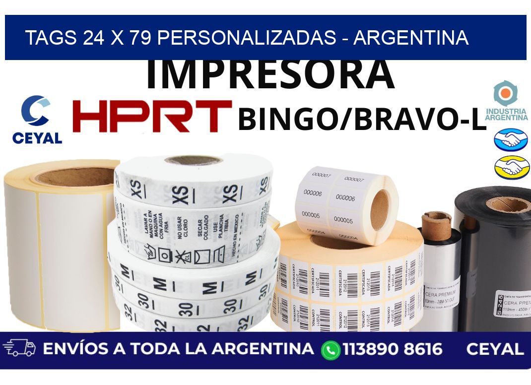 tags 24 x 79 personalizadas - Argentina
