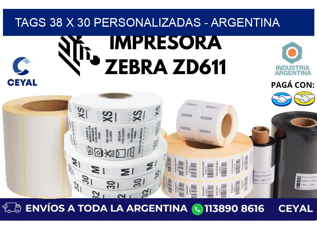 tags 38 x 30 personalizadas – Argentina