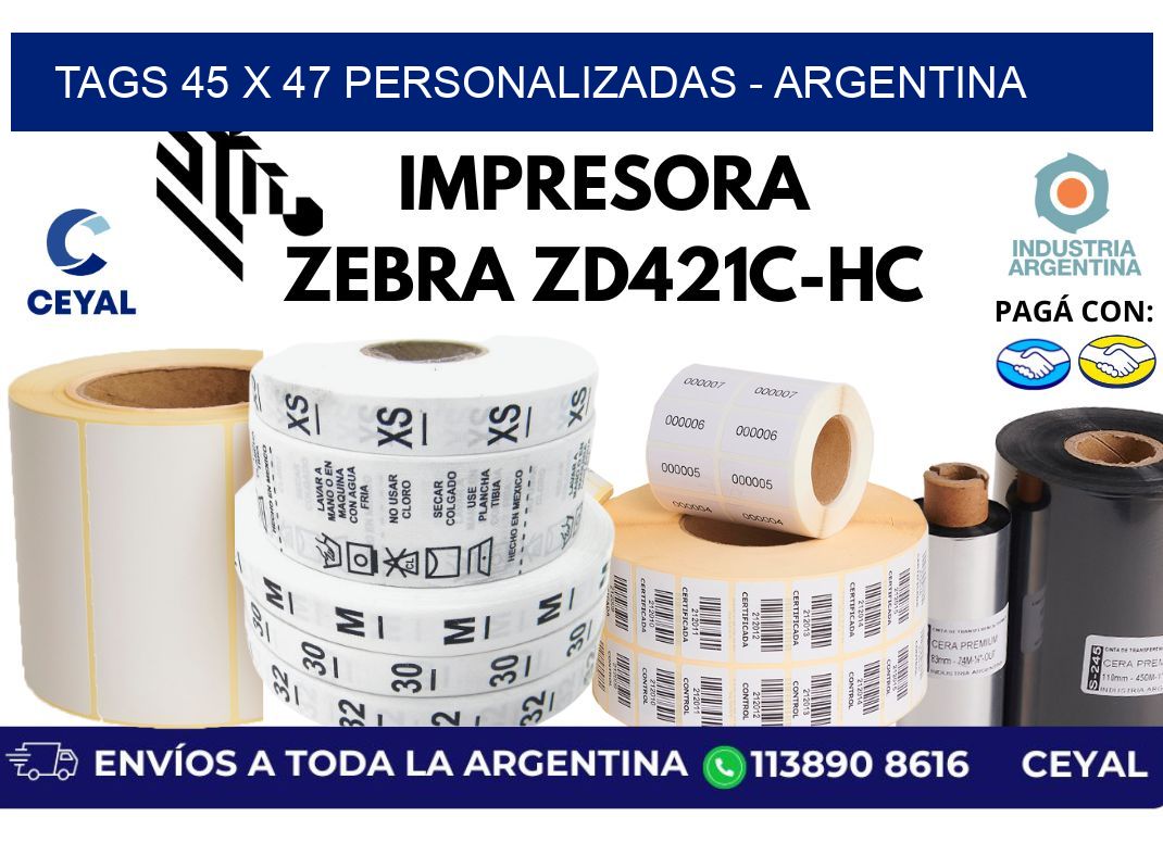 tags 45 x 47 personalizadas – Argentina