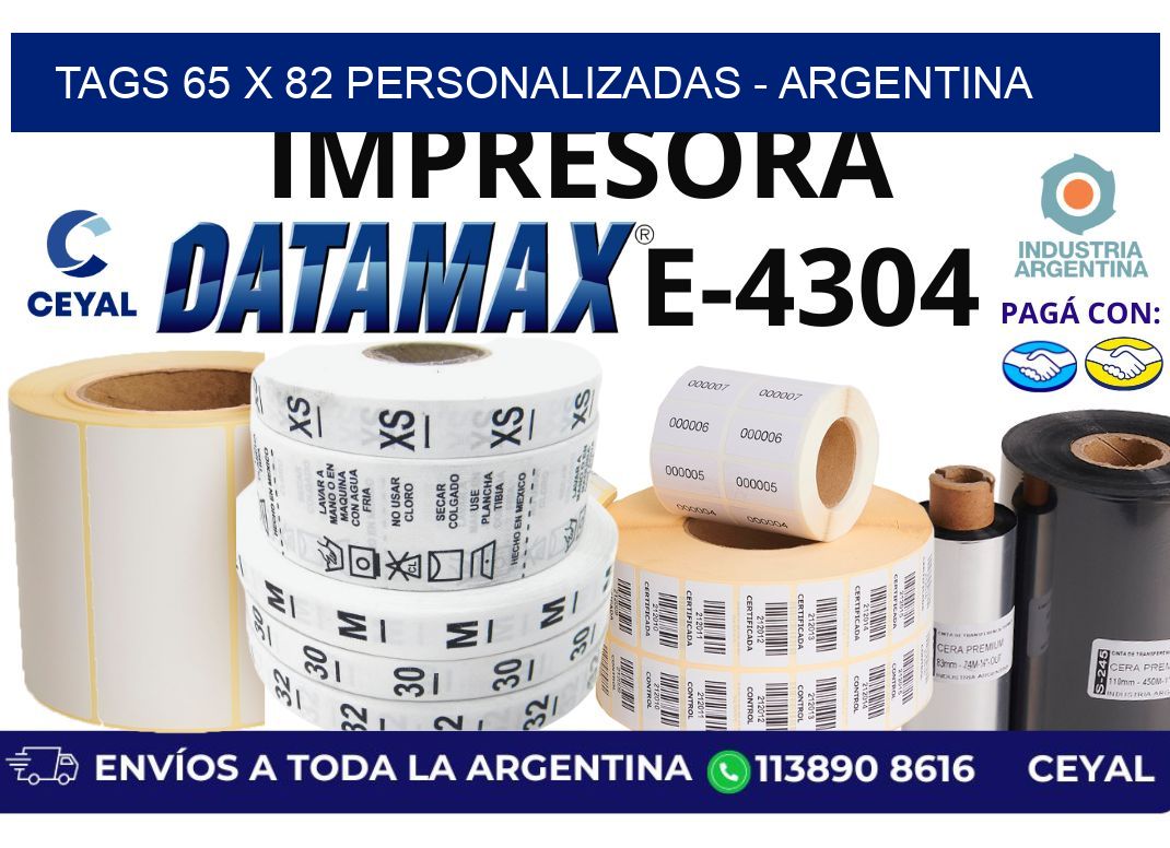 tags 65 x 82 personalizadas – Argentina