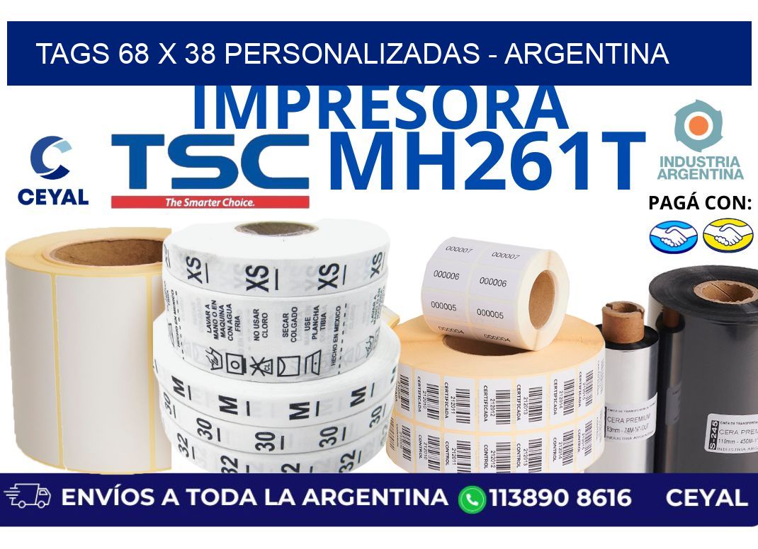 tags 68 x 38 personalizadas - Argentina