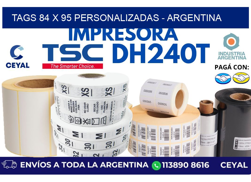 tags 84 x 95 personalizadas – Argentina