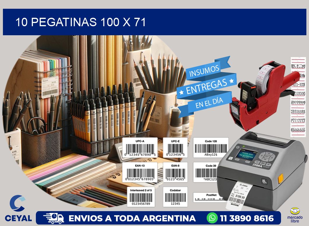 10 PEGATINAS 100 x 71