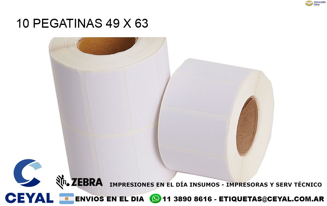10 PEGATINAS 49 x 63