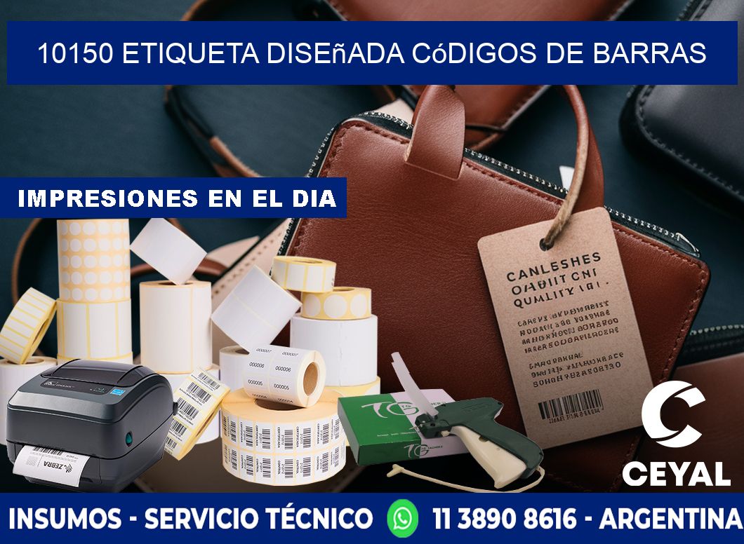 10150 etiqueta diseñada códigos de barras