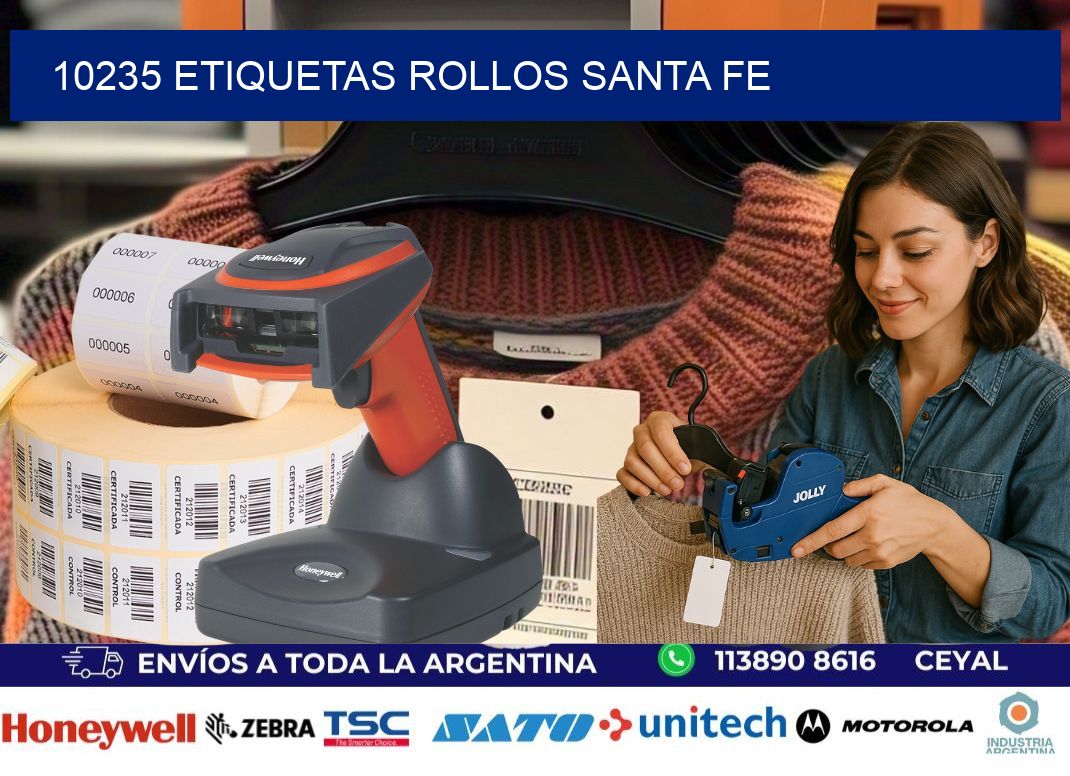 10235 etiquetas rollos SANTA FE