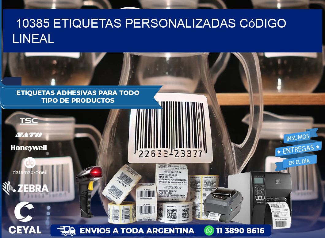 10385 Etiquetas personalizadas código lineal