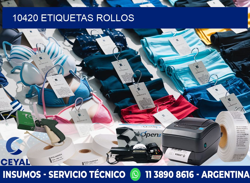 10420 etiquetas rollos