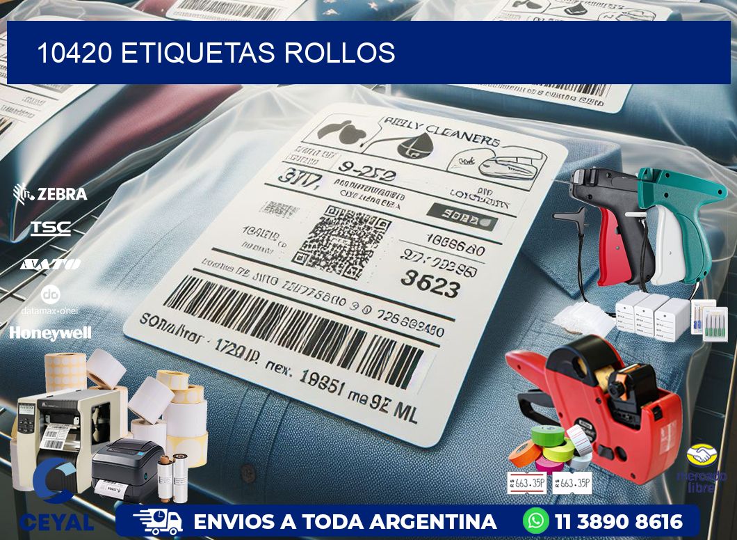 10420 etiquetas rollos