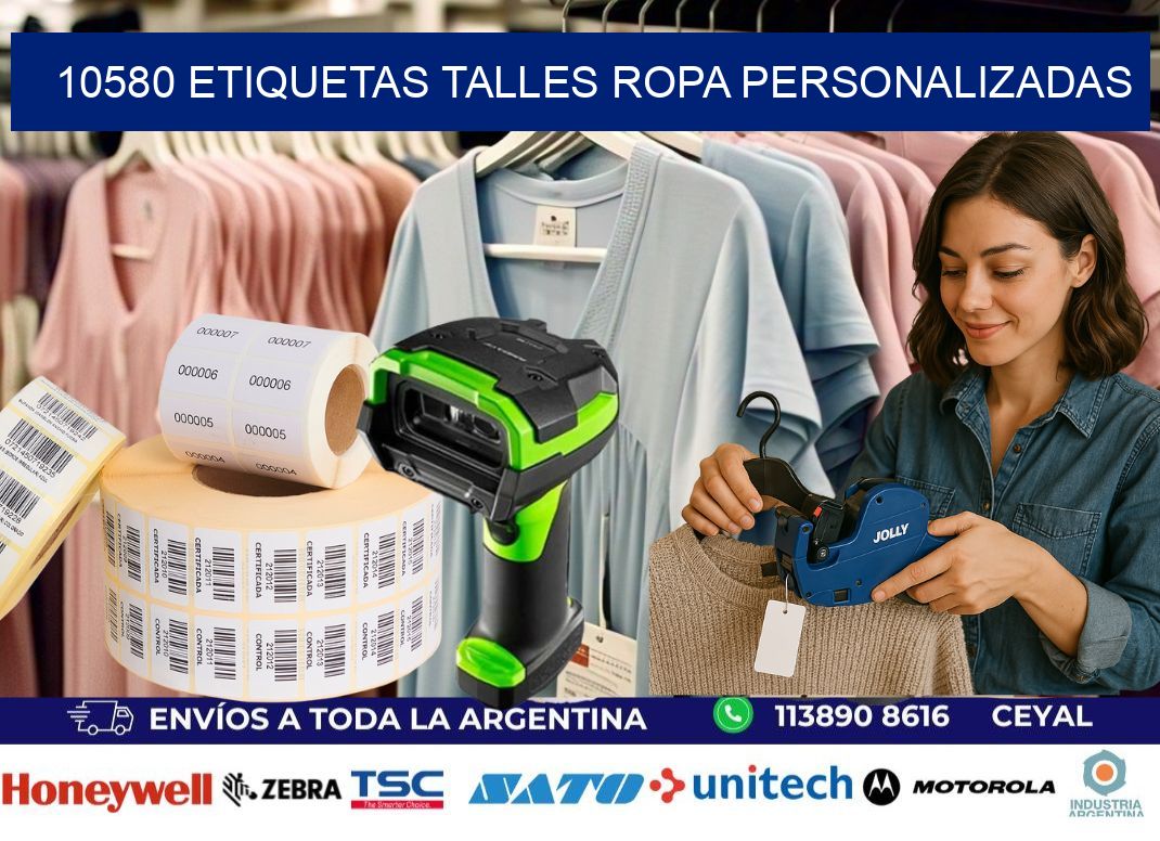 10580 ETIQUETAS TALLES ROPA PERSONALIZADAS