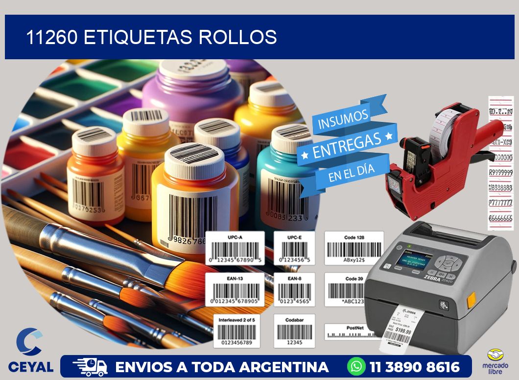 11260 etiquetas rollos