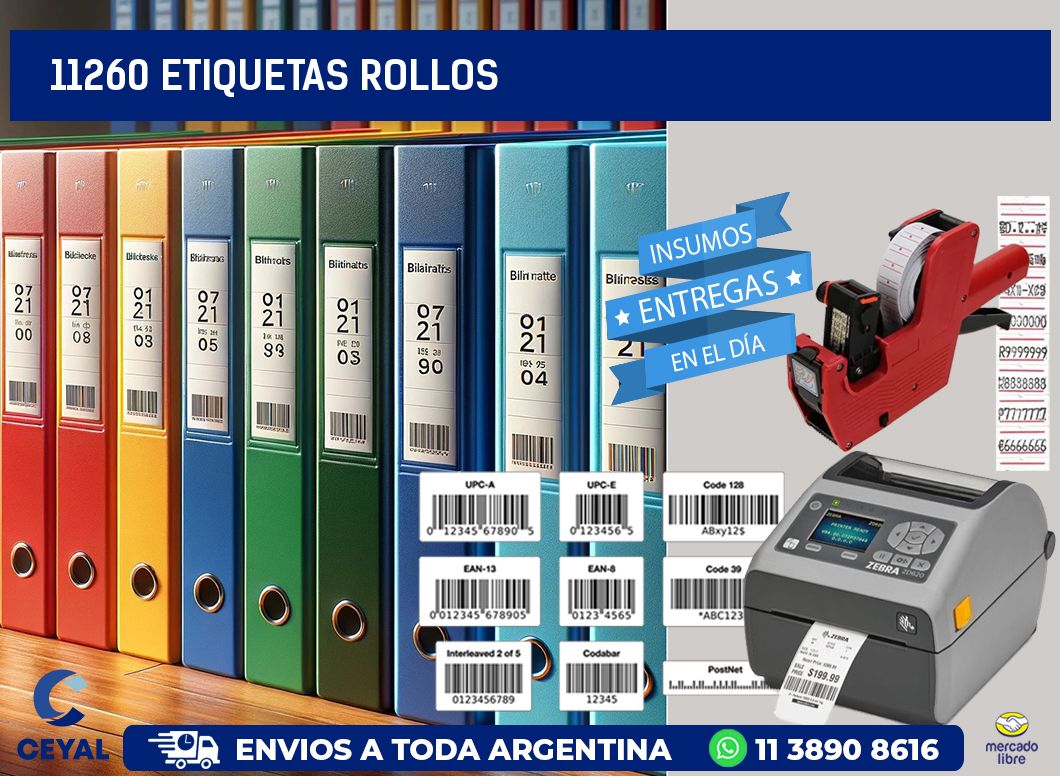 11260 etiquetas rollos