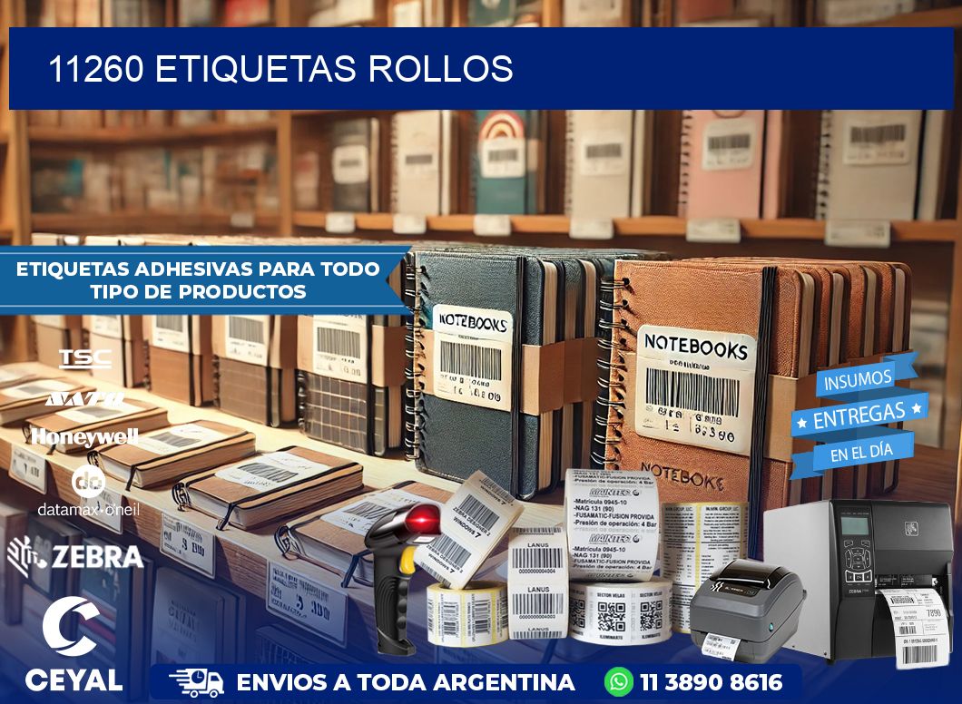 11260 etiquetas rollos