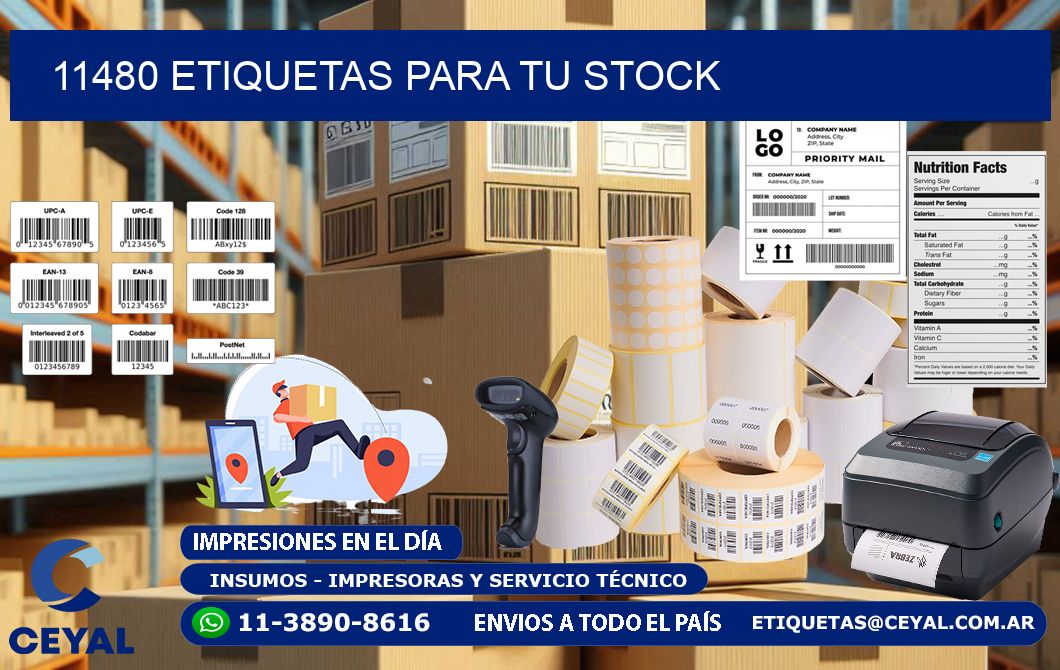 11480 etiquetas para tu stock